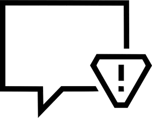 Speech Bubble Warning Sign PNG Image