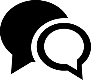 Speech Bubbles Outline PNG Image