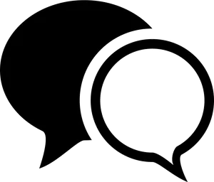 Speech Bubbles Outline PNG Image