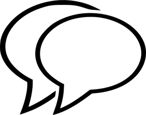 Speech Bubbles Outline PNG