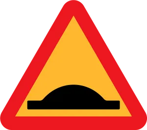 Speed Bump Signboard Warning PNG Image