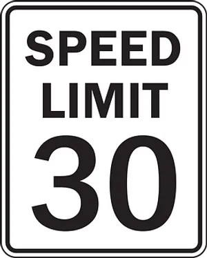 Speed Limit30 Sign PNG Image