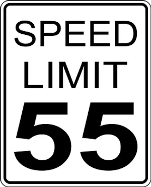 Speed Limit55 Sign PNG Image