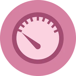 Speedometer Icon Pink Background PNG Image