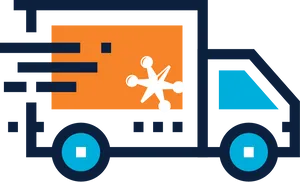 Speedy Delivery Truck Icon PNG