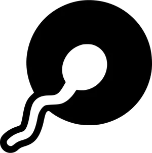 Sperm Cell Silhouette Graphic PNG Image