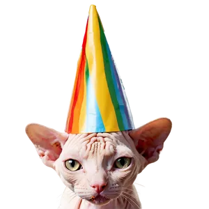 Sphynx Cat Birthday Party Hat Png Uxq44 PNG Image