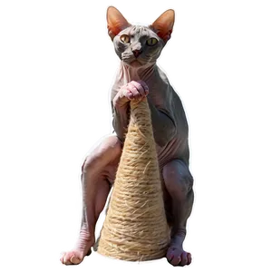 Sphynx Cat Scratching Post Fun Png Lul PNG Image