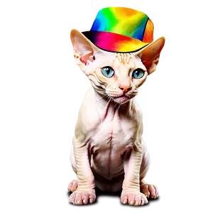 Sphynx Cat With Sun Hat Png Stk PNG Image