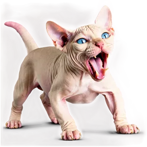 Sphynx Cat Yawning Expression Png 06292024 PNG Image