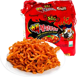 Spicy Chicken Flavor Ramen Packand Prepared Noodles PNG Image