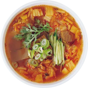 Spicy Korean Kimchi Tofu Soup PNG
