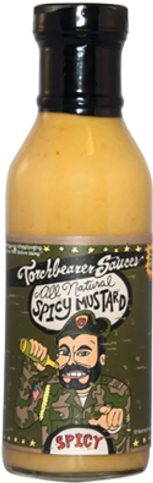 Spicy Mustard Bottle Torchbearer Sauces PNG Image