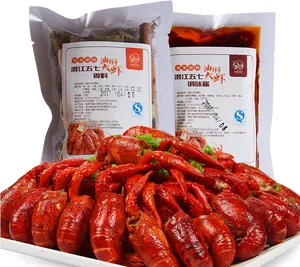 Spicy Packaged Prawns Product Display PNG Image