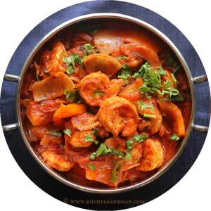 Spicy Prawn Curry Dish PNG Image