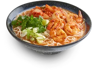 Spicy Prawn Noodle Soup PNG Image