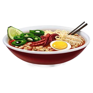 Spicy Ramen Bowl Png Qgv38 PNG Image