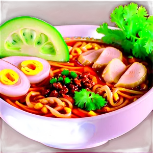 Spicy Ramen Bowl Png Rau PNG Image