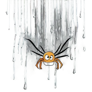 Spider Cartoon In Rain Png 06272024 PNG Image