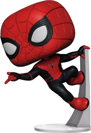 Spider Man Action Pose Figure PNG Image