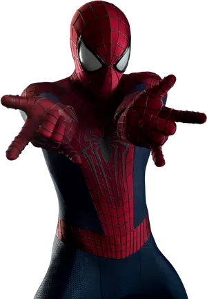 Spider Man Action Pose PNG Image