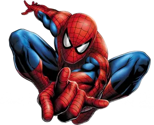 Spider Man Classic Pose PNG Image