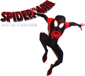 Spider Verse Miles Morales Leap PNG Image