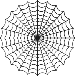 Spider Web Silhouette PNG Image