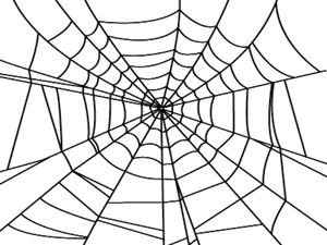 Spider Web Silhouette PNG Image