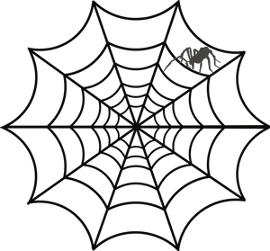 Spider Webwith Spider Graphic PNG Image