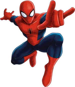 Spiderman Action Pose Clipart PNG Image