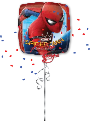 Spiderman Balloon Celebration PNG Image