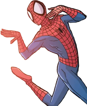 Spiderman Classic Pose PNG Image