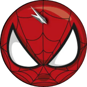 Spiderman Icon Clock Face PNG Image