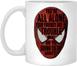 Spiderman Inspired Mug Design PNG Image