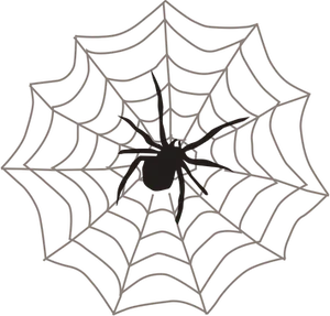 Spideron Web Silhouette PNG Image