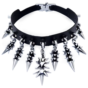 Spiked Choker With Charms Png Ila52 PNG Image