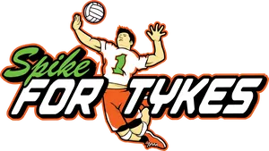 Spikefor Tykes Volleyball Logo PNG Image