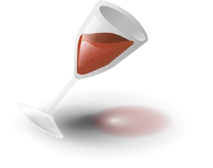 Spilled Red Wine Glass PNG