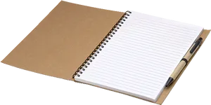 Spiral Notebookand Pen PNG Image