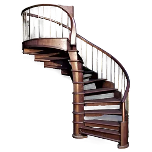 Spiral Staircase With Landing Png Xis PNG Image