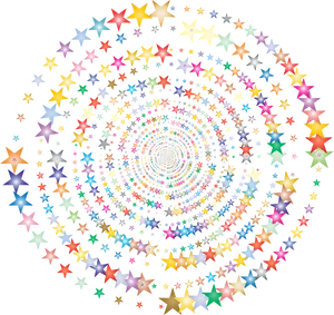 Spiral Star Pattern Background PNG Image