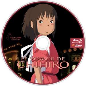 Spirited Away Chihiro French Bluray Cover PNG Image