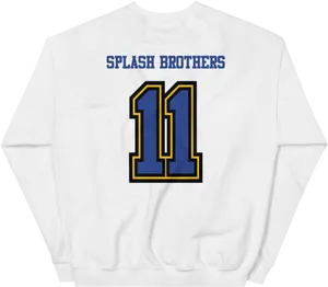 Splash Brothers Number11 Sweatshirt PNG Image