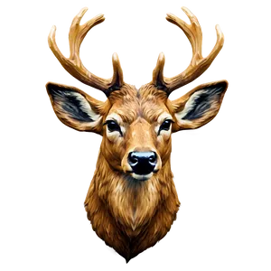 Splattered Paint Deer Head Png Lga PNG Image