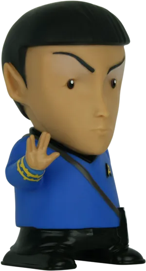 Spock Figurine Vulcan Salute PNG Image