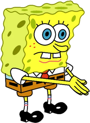 Sponge Bob Square Pants Sitting PNG Image