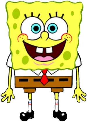 Sponge Bob Square Pants Smiling PNG Image