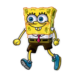 Spongebob Running Drawing Png Gjo PNG Image