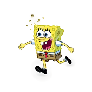 Spongebob Running Excitement Png Fkl98 PNG Image